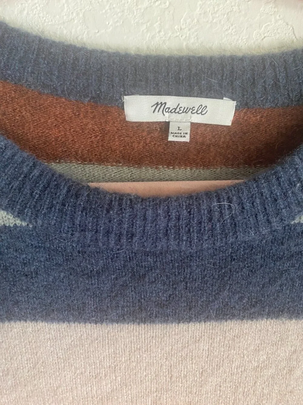 Madewell Mixed Striped Elmwood Pullover Sweater - Picture 3 of 4